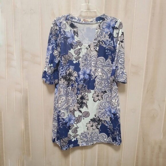 Anthropologie Aryeh Sheath Dress Ruffle Sleeve Mix Prints Size L - Picture 11 of 11